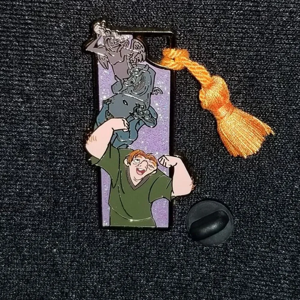 Disney Bookmark CHASER Pin Glitter Hunchback Quasimodo Mystery Gargoyles